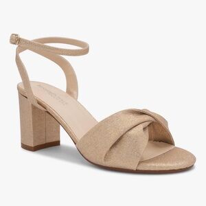 NWOB-Touch Ups Women's Glam Heeled Sandal -Champagne Glitter